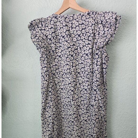 J Crew eyelet sleeveless floral shift dress side pockets lined - Picture 2 of 12